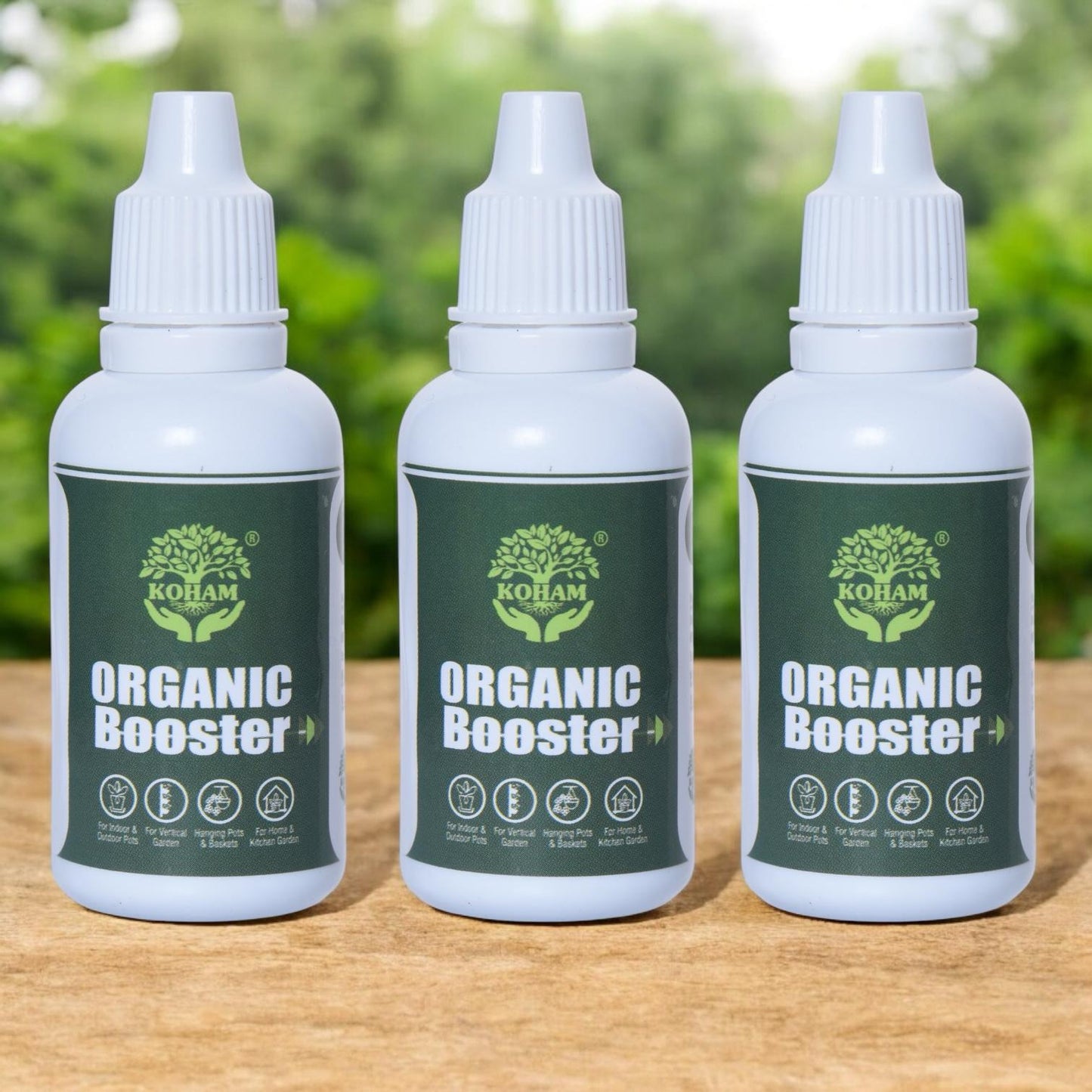 KOHAM ORGANIC BOOSTER | Concentrated Seaweed Extract | Indoor & Outdoor Plants | Growth | Flowering | Lush Green | Organic Nutrients | Lawn | Pack of 3 of 30 ML