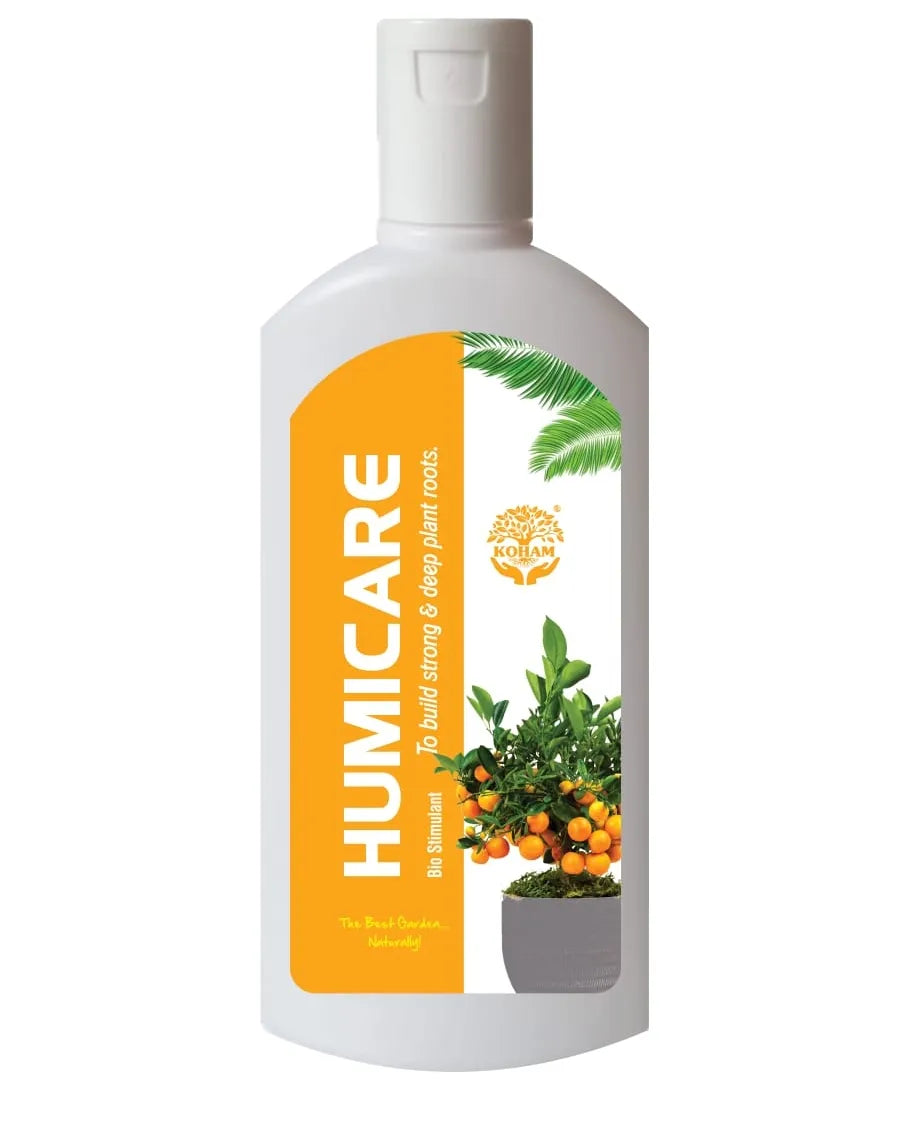 KOHAM HUMICARE | Indoor and Outdoor Plants | Root Growth | Lawn Growth | Lush Green | Organic Nutrients | 200 (100 ML X 2)