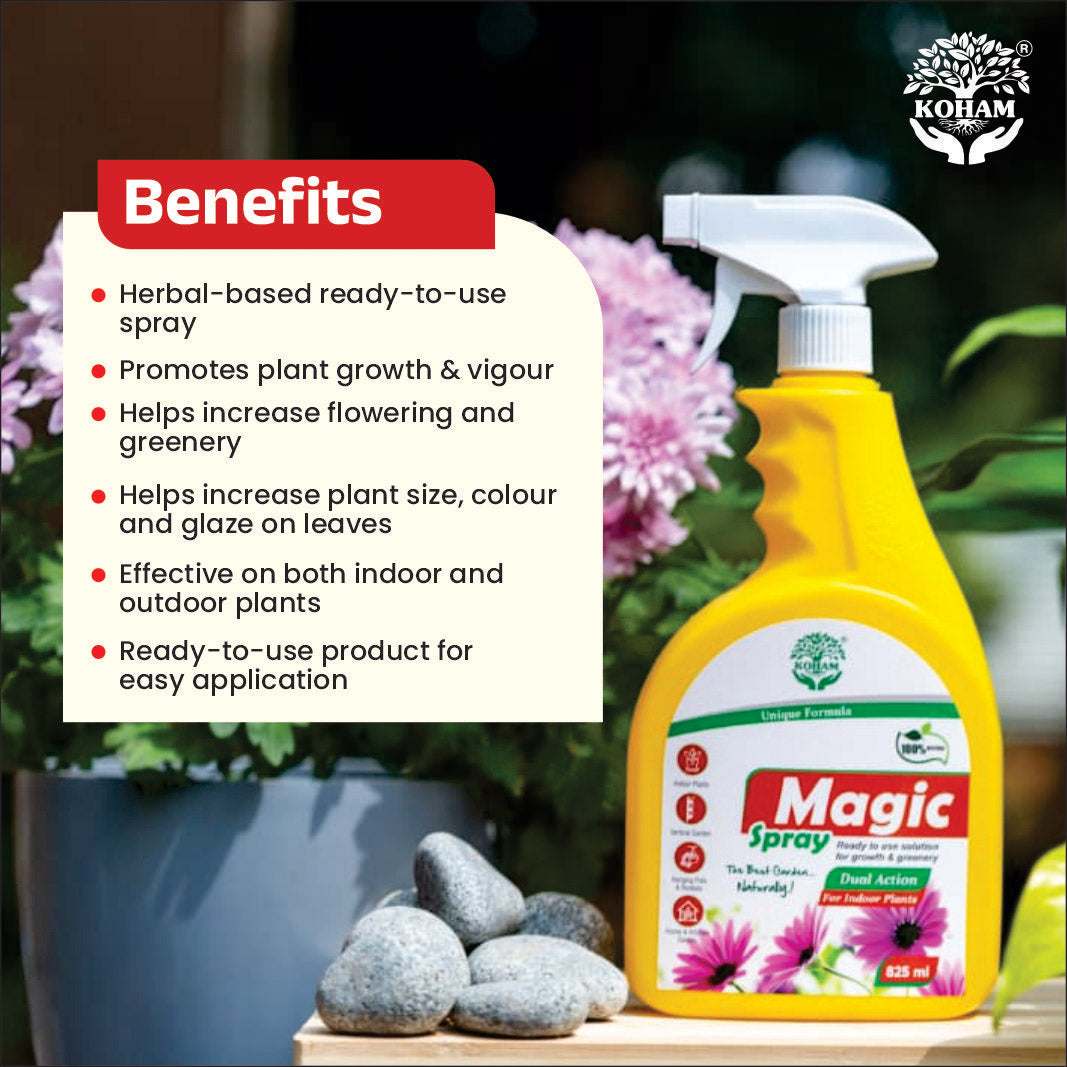 Koham Magic Spray | Plant Growth Promoter | Ready To Use | 825 ML Liquid