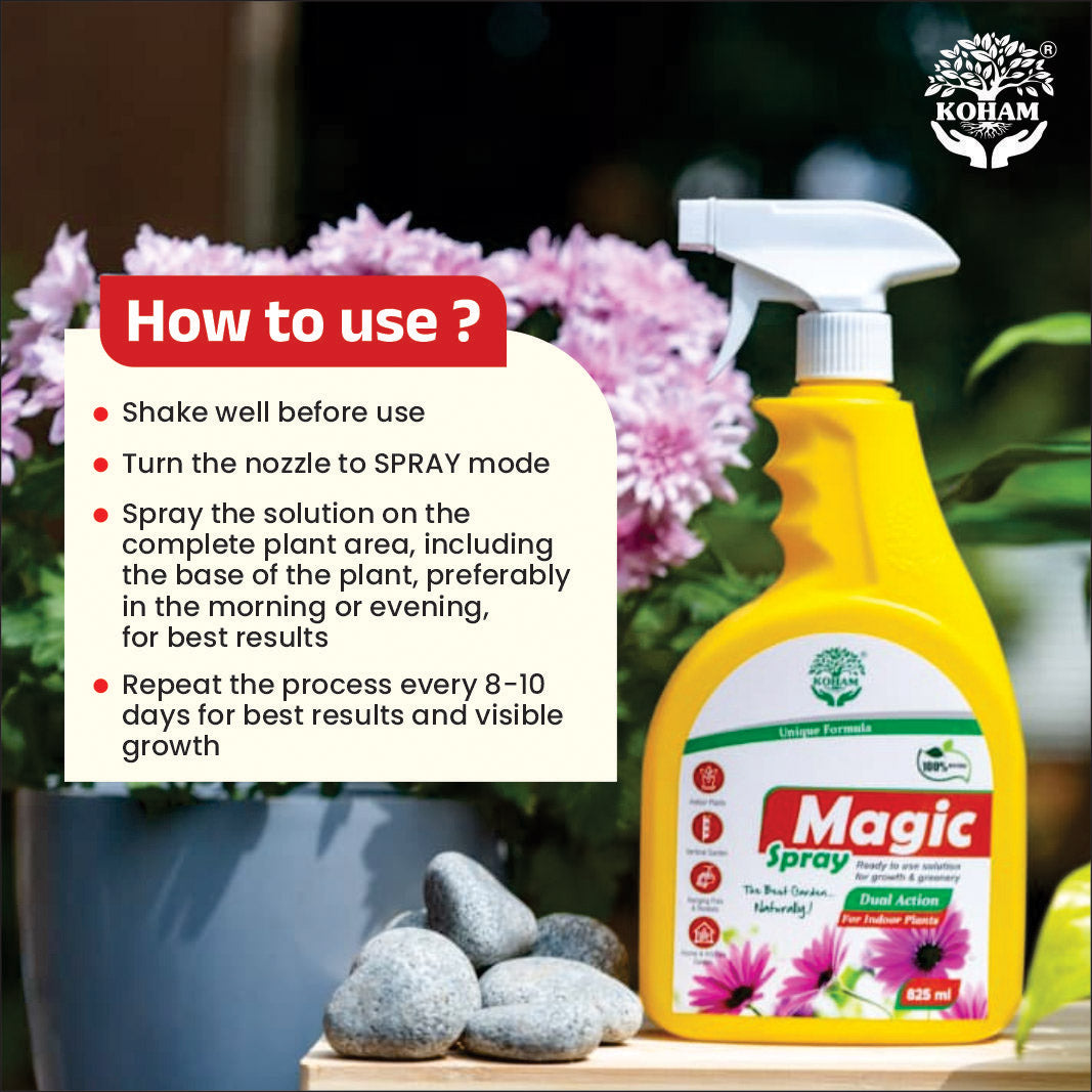 Koham Magic Spray | Plant Growth Promoter | Ready To Use | 825 ML Liquid