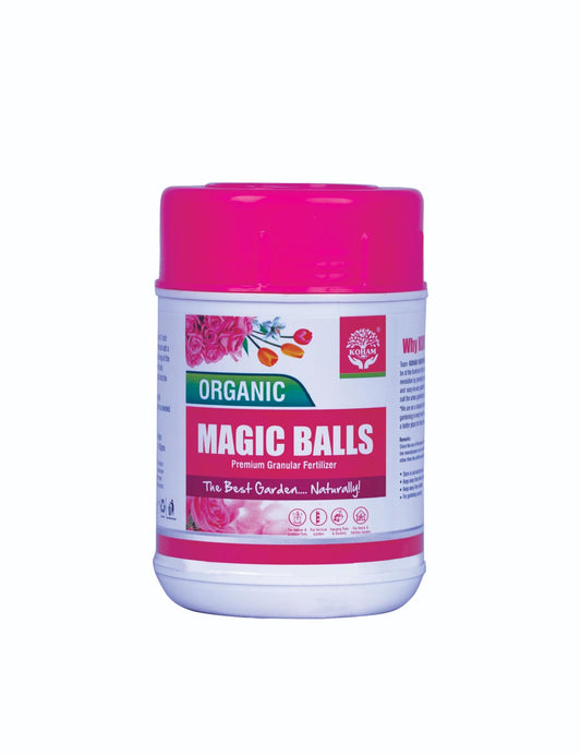 KOHAM MAGIC BALLS | Granular Plant Growth Promoter | Slow Release Granules | Seaweed Extract | Special Formula for Flowers | Natural and Organic Nutrients | Outdoor & Indoor Plants | 0.5 KG