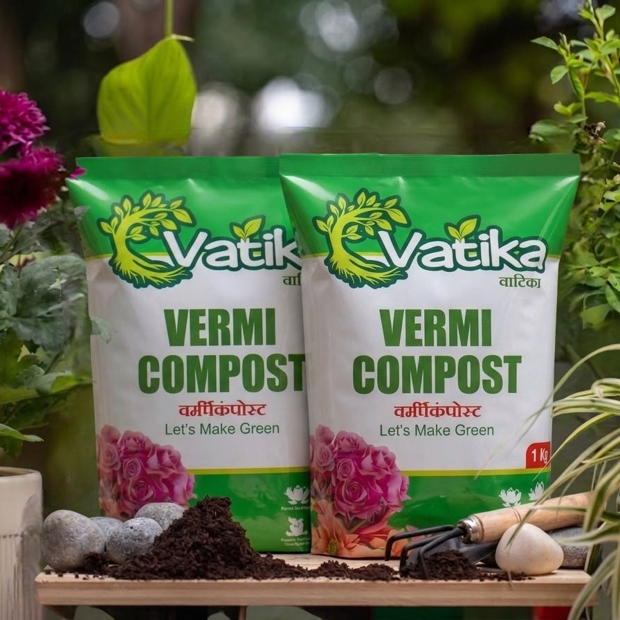 Koham Vatika Vermi Compost | Growth | Flowering | 2 KG (1 KG X 2)